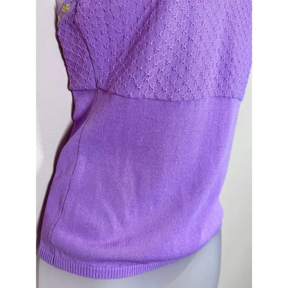 Free People Intimately Womens Top Tank Little Flirt Cami Purple Knit m